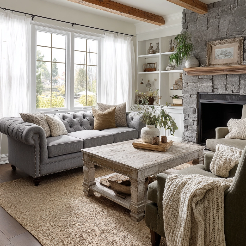 Farmhouse Living Room Ideas 17