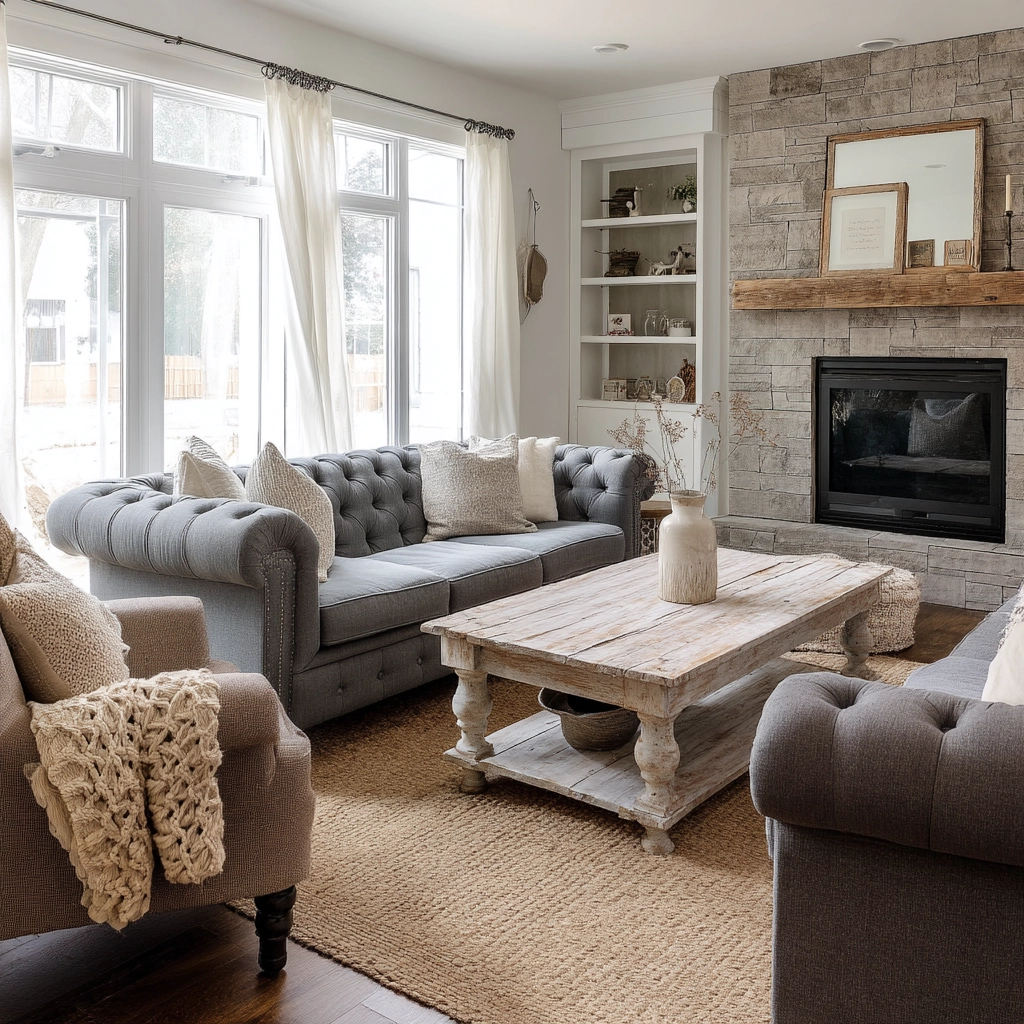 Farmhouse Living Room Ideas 18