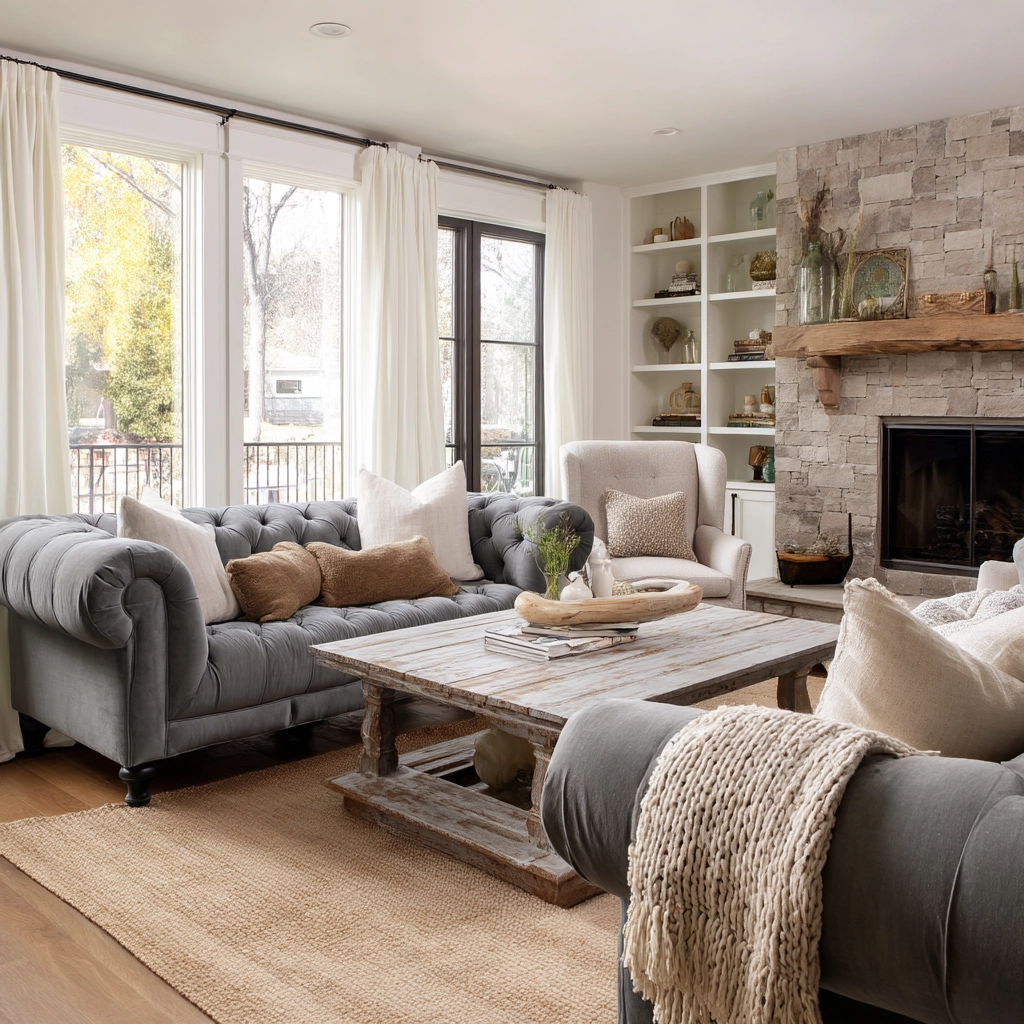 Farmhouse Living Room Ideas 19