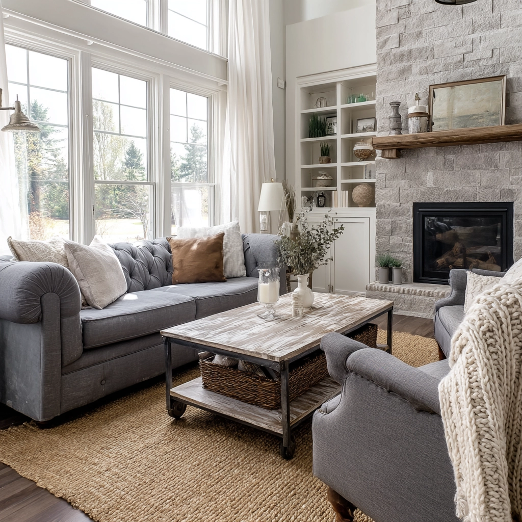 Farmhouse Living Room Ideas 25