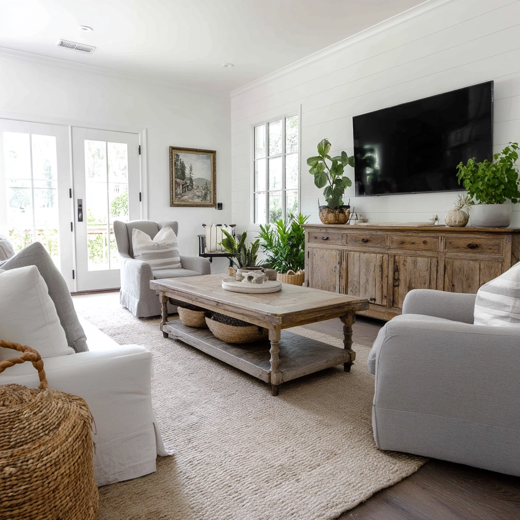 Farmhouse Living Room Ideas 29