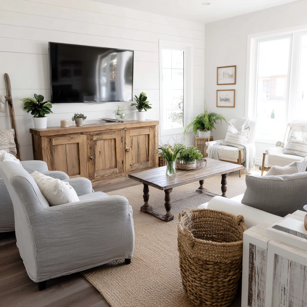 Farmhouse Living Room Ideas 31