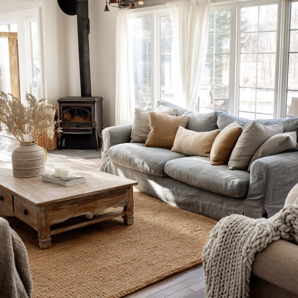 Farmhouse Living Room Ideas 33