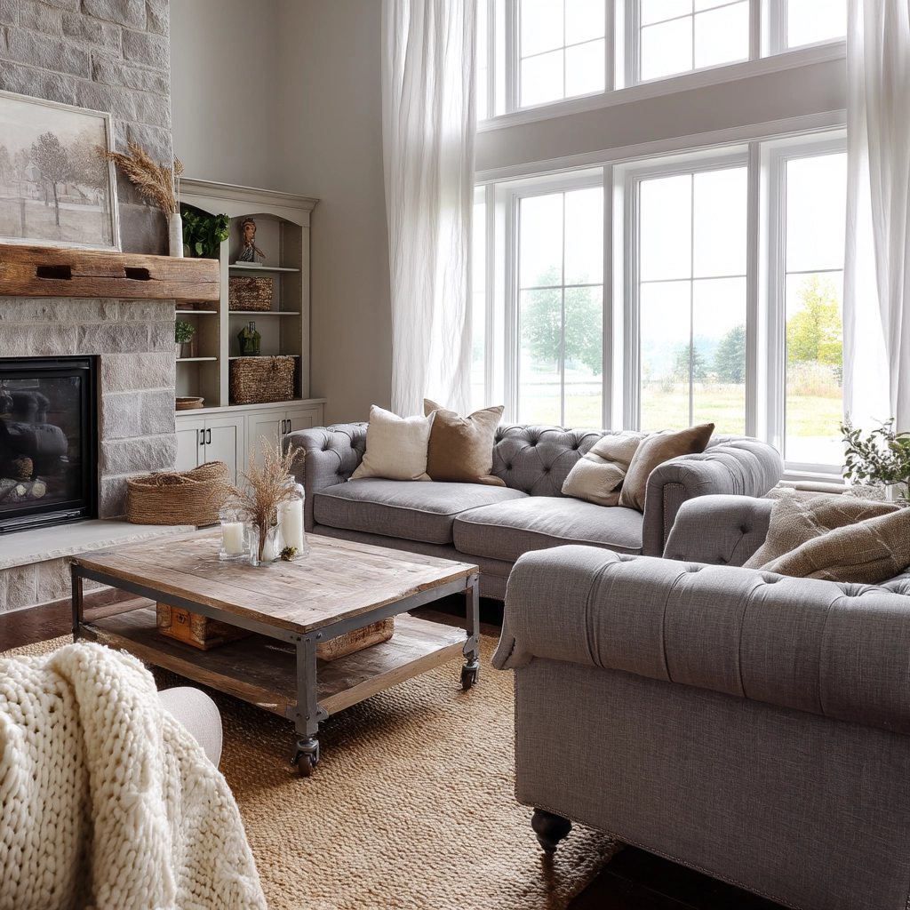 Farmhouse Living Room Ideas 41