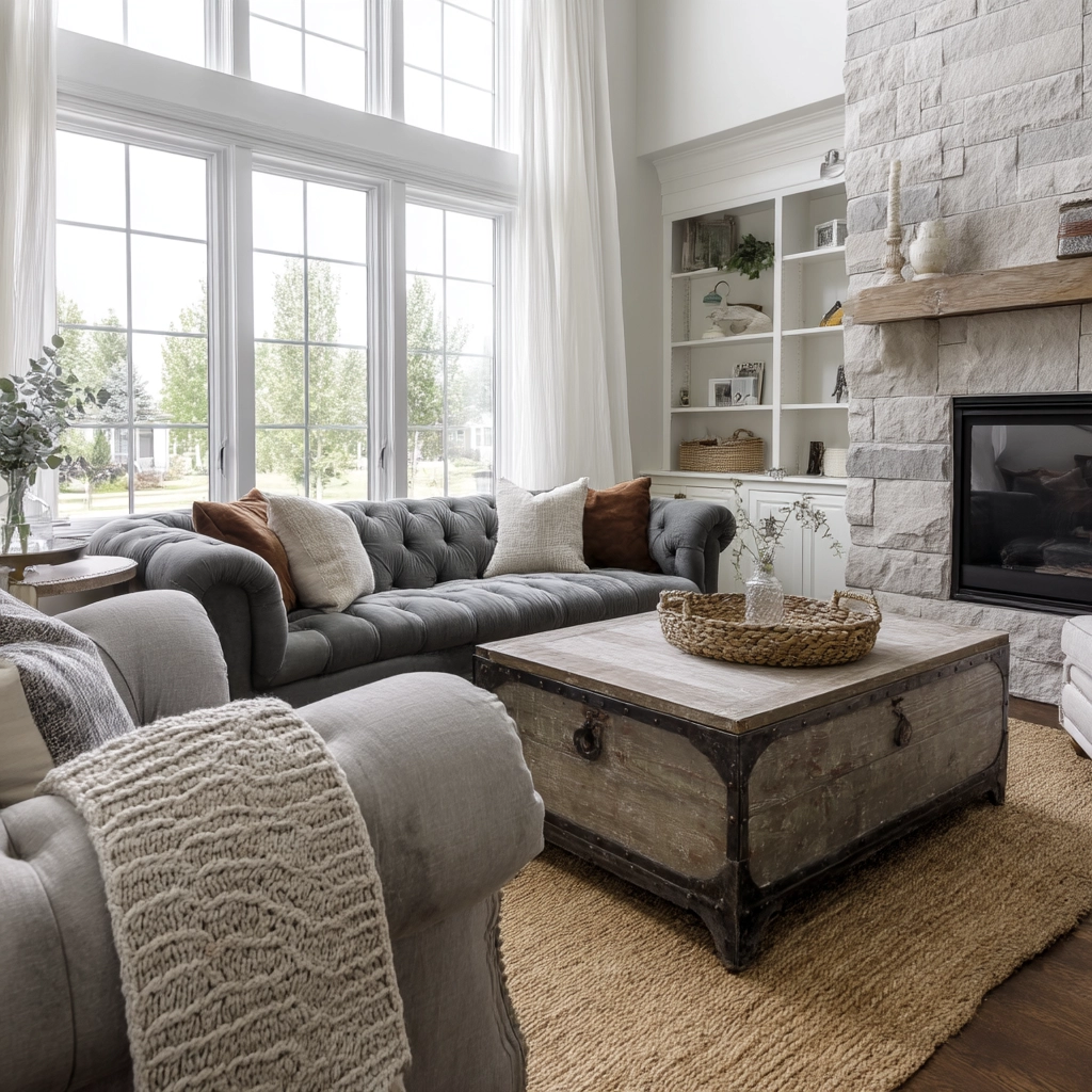 Farmhouse Living Room Ideas 42