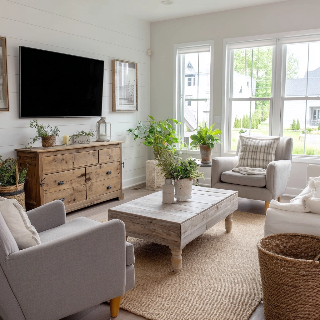 Farmhouse Living Room Ideas 46