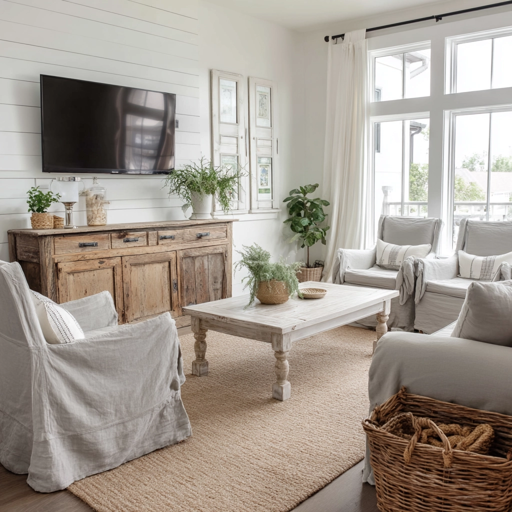 Farmhouse Living Room Ideas 47