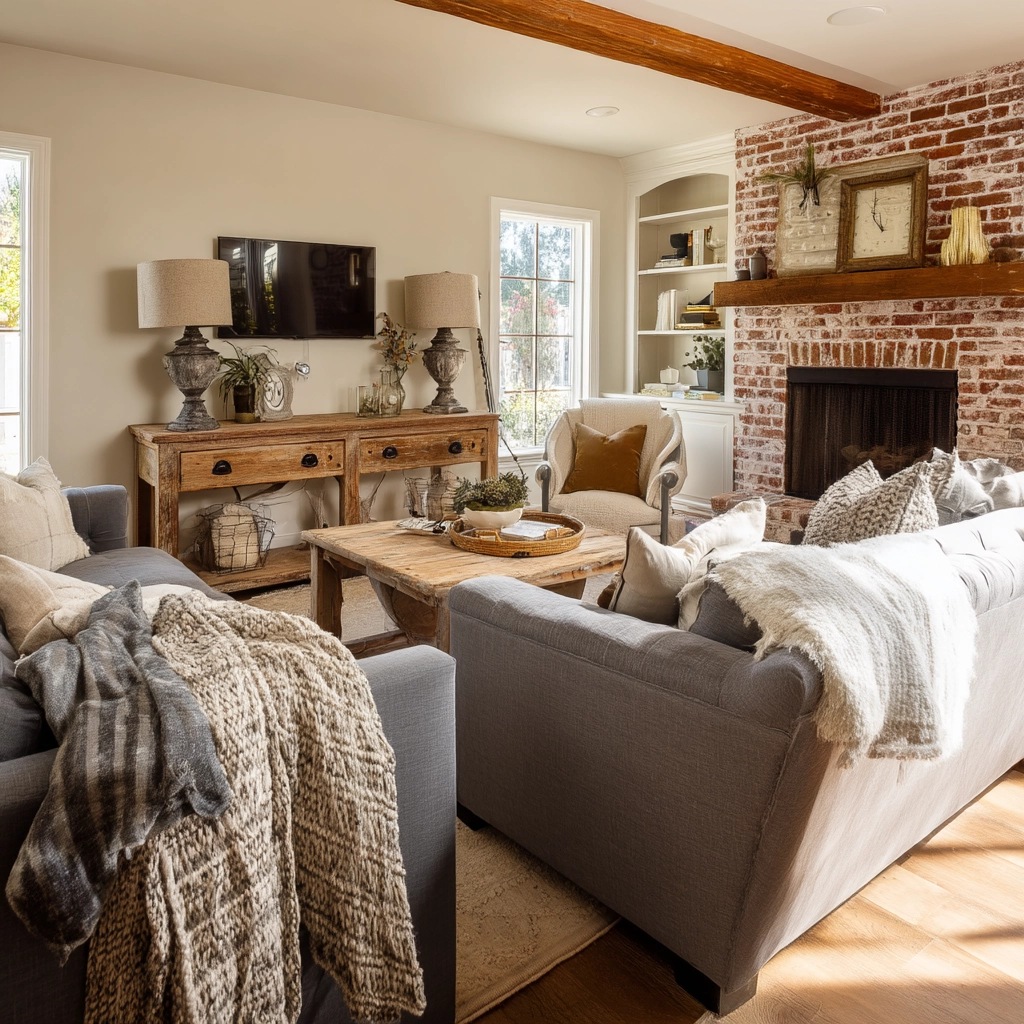 Farmhouse Living Room Ideas 52
