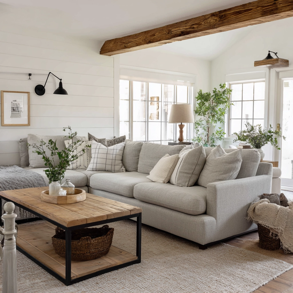 Farmhouse Living Room Ideas 54