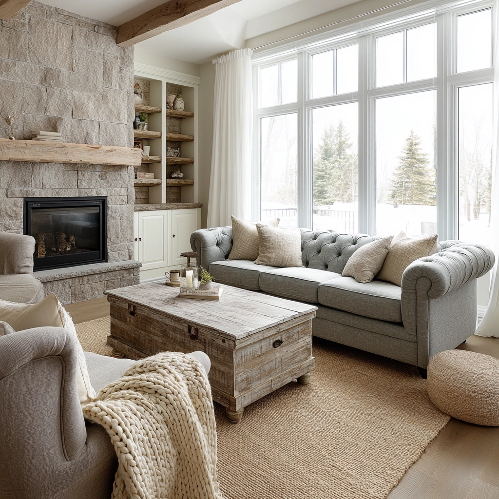 Farmhouse Living Room Ideas 59