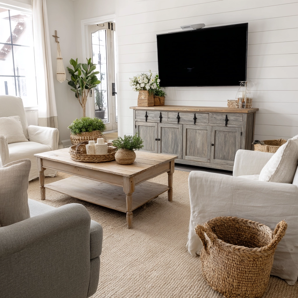 Farmhouse Living Room Ideas 62