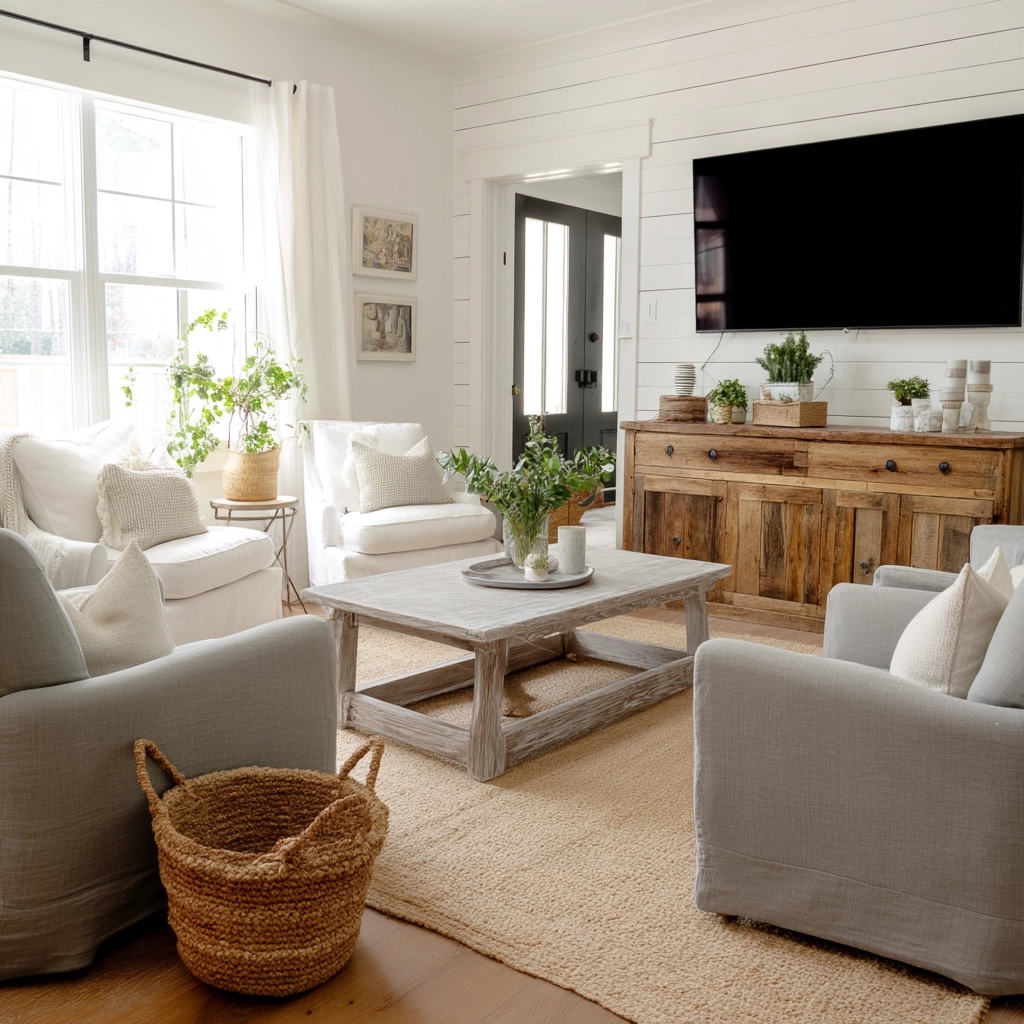 Farmhouse Living Room Ideas 63