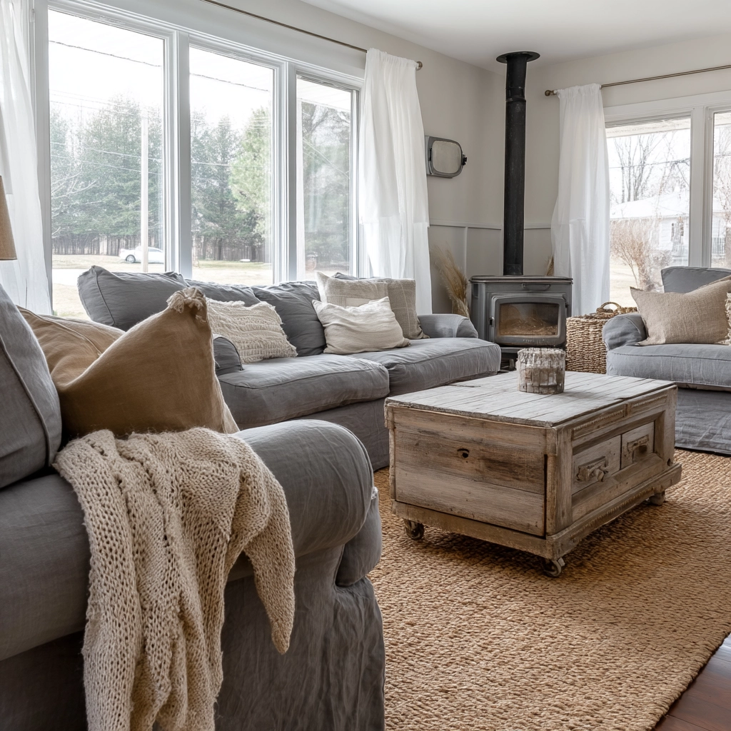 Farmhouse Living Room Ideas 65