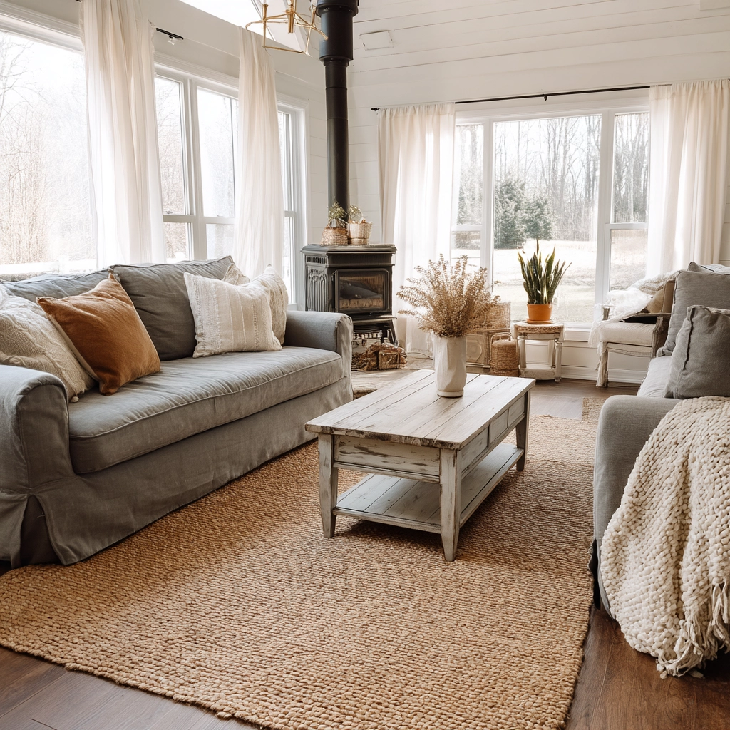 Farmhouse Living Room Ideas 67