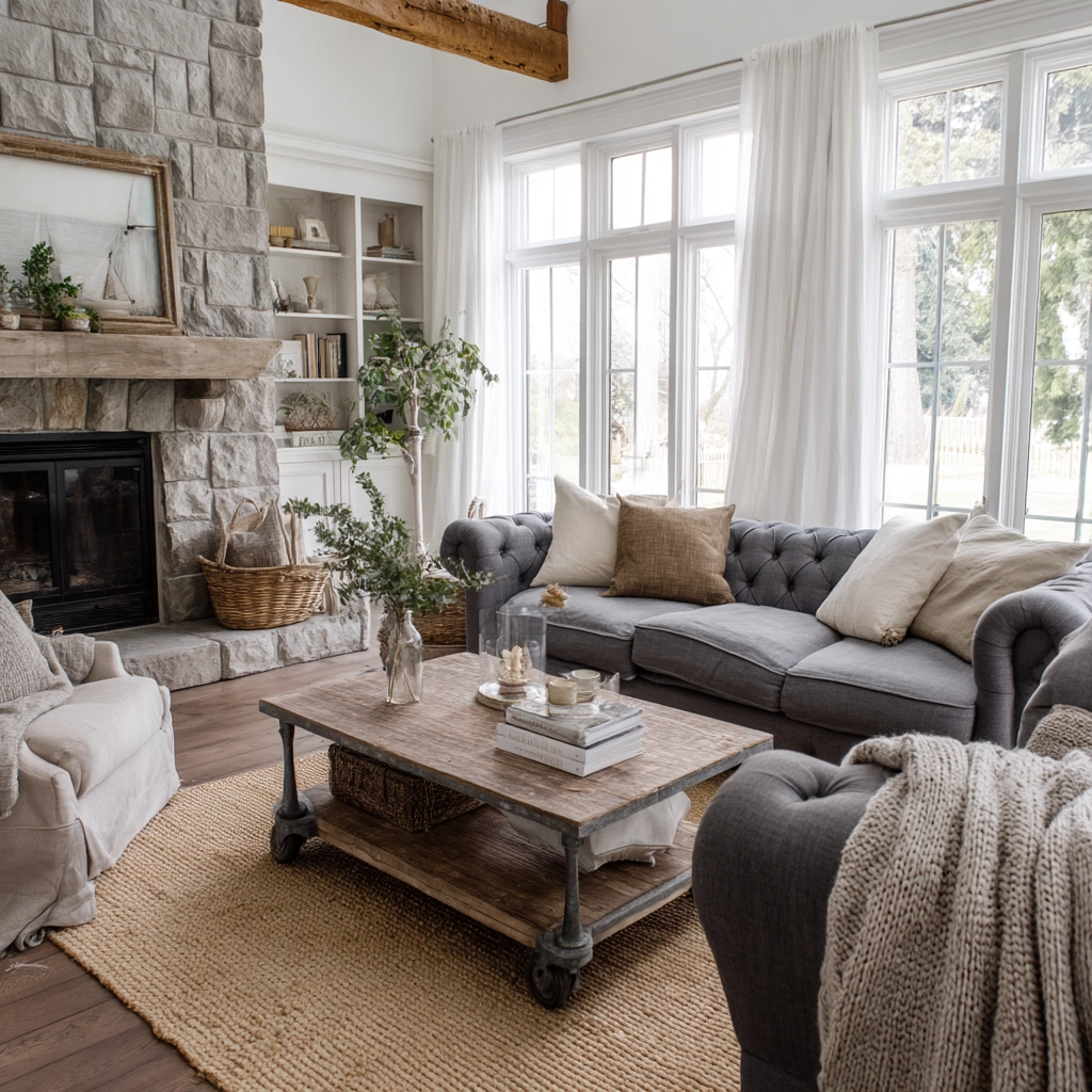 Farmhouse Living Room Ideas 76