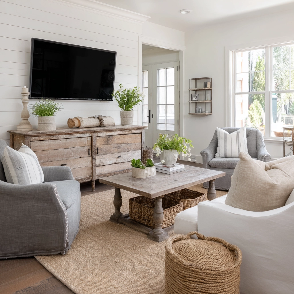 Farmhouse Living Room Ideas 80