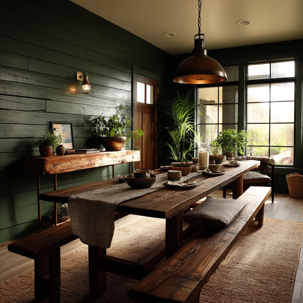 Green Dining Room Ideas 11