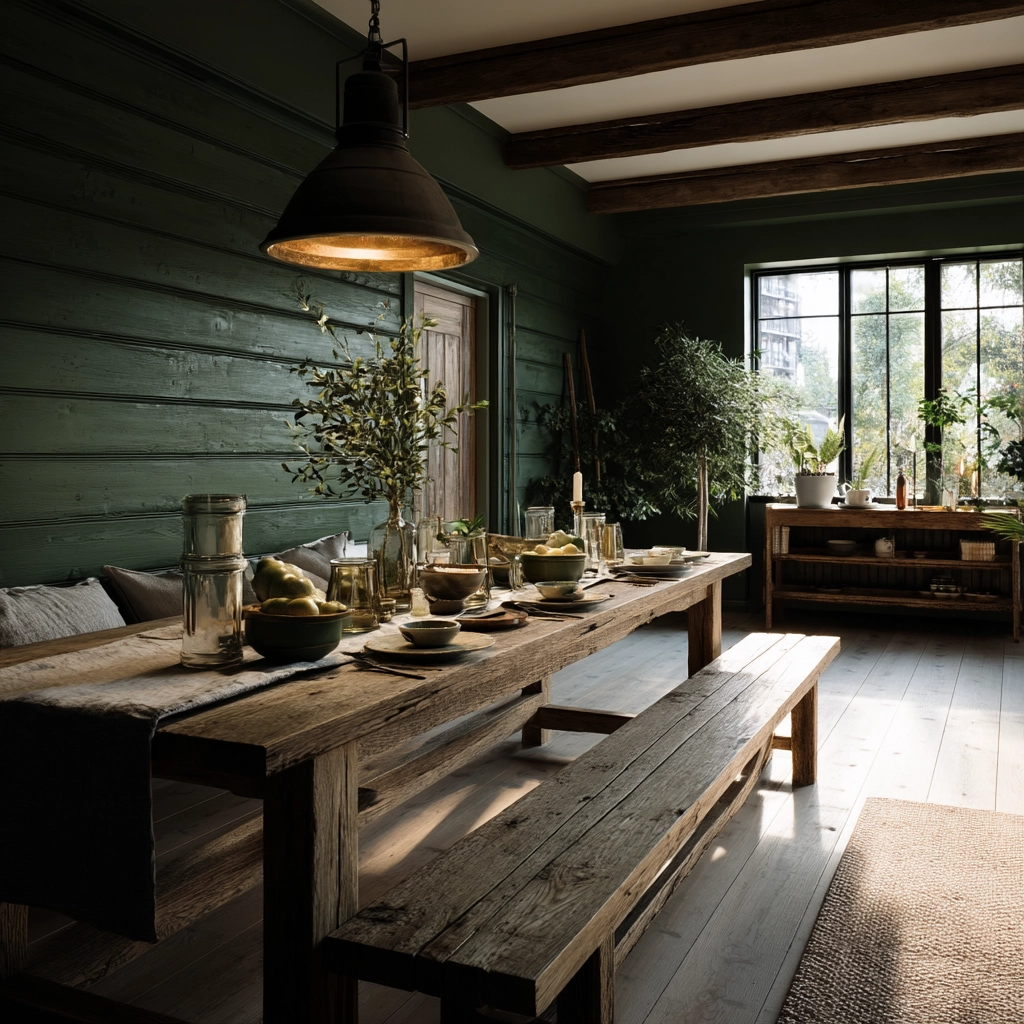Green Dining Room Ideas 12
