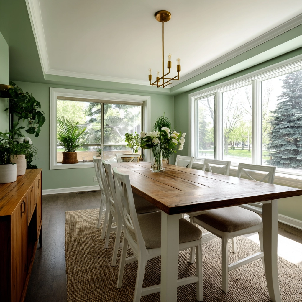 Green Dining Room Ideas 19