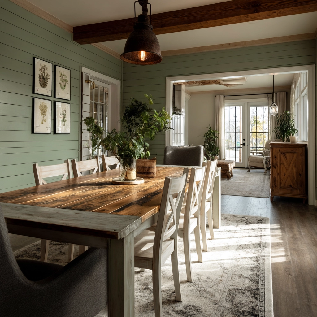 Green Dining Room Ideas 25