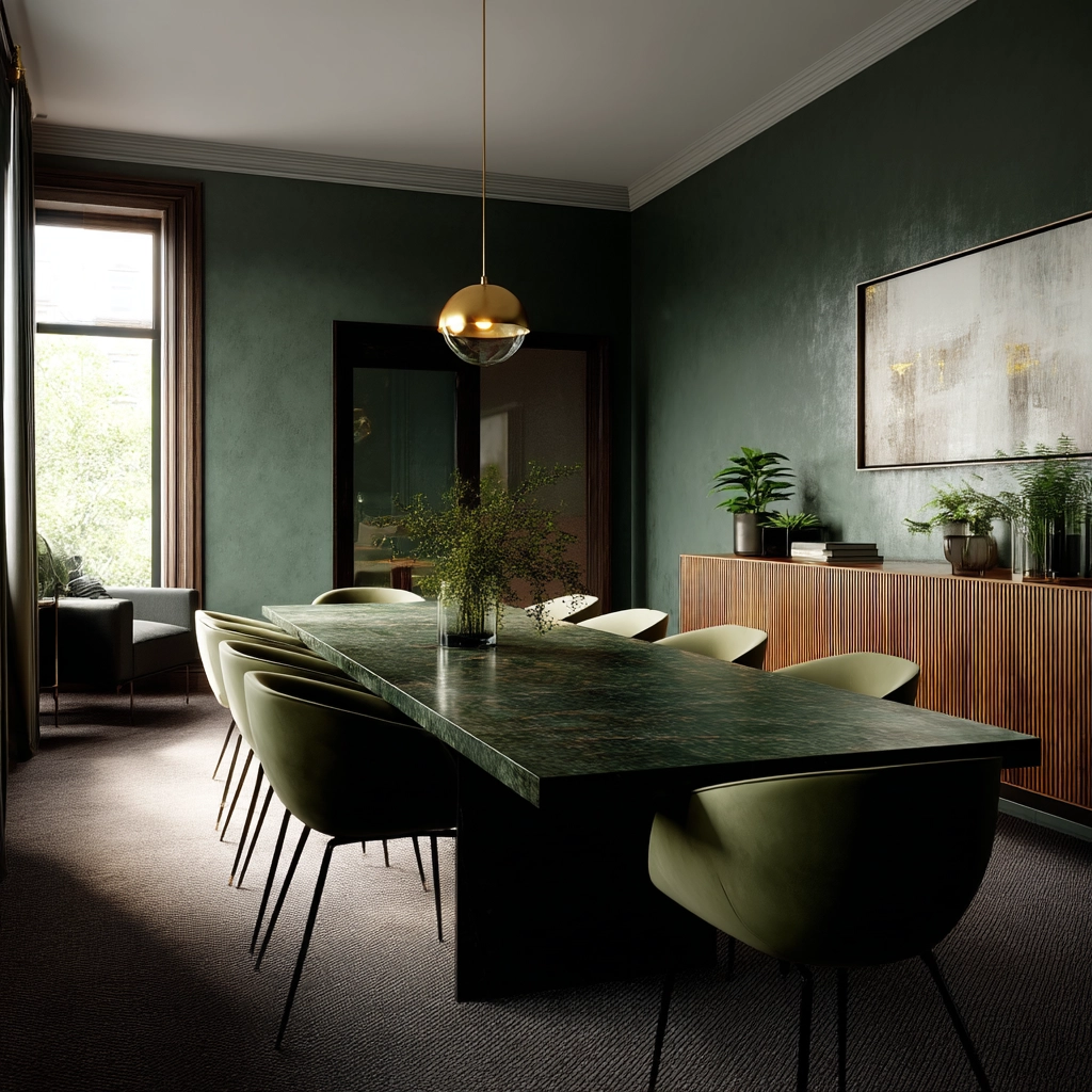 Green Dining Room Ideas 32