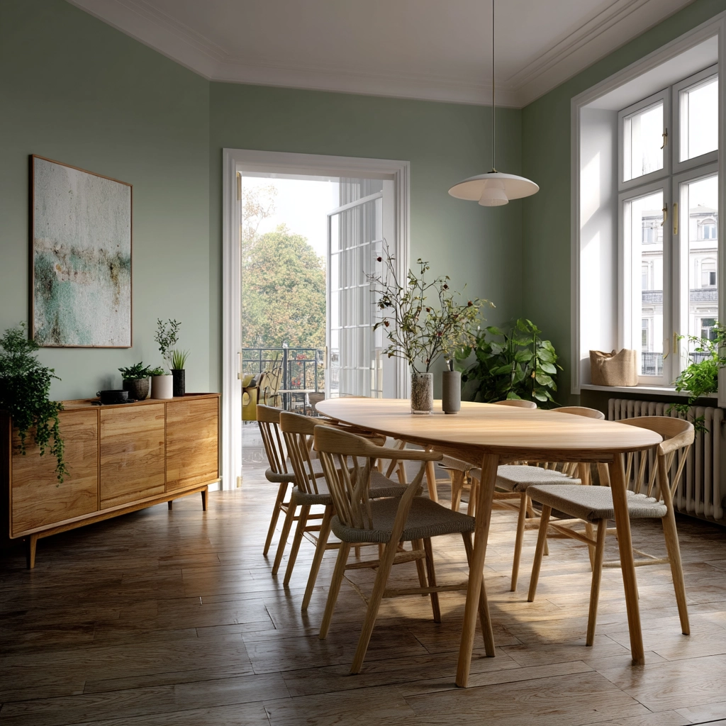 Green Dining Room Ideas 34