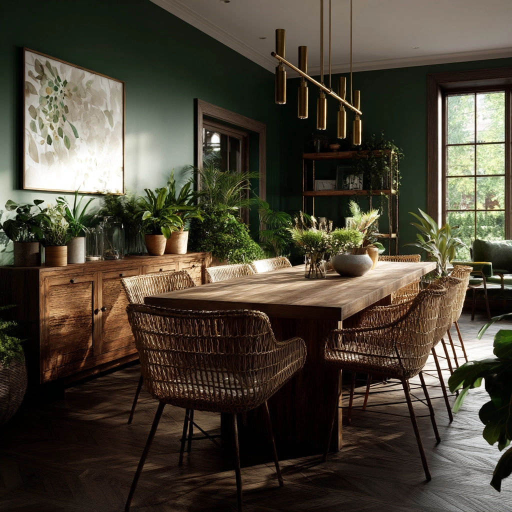Green Dining Room Ideas 37