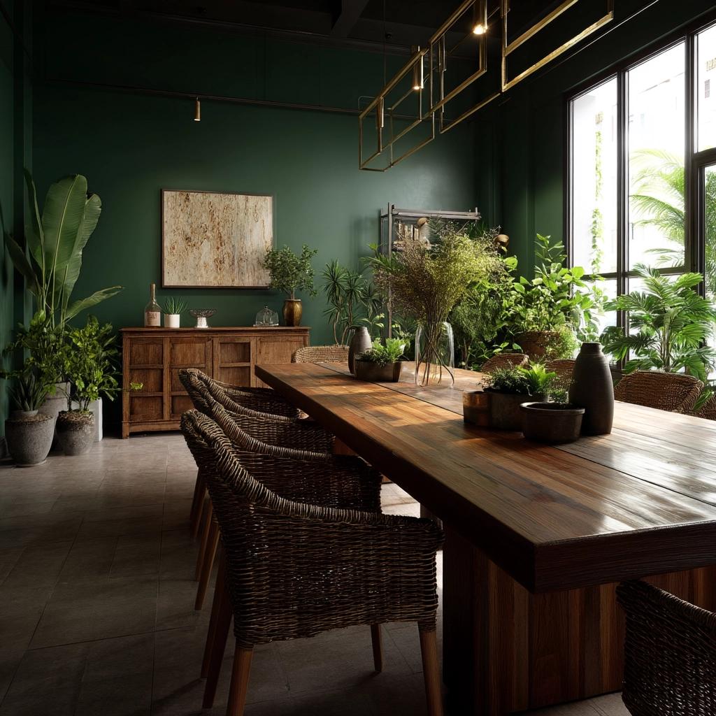 Green Dining Room Ideas 39