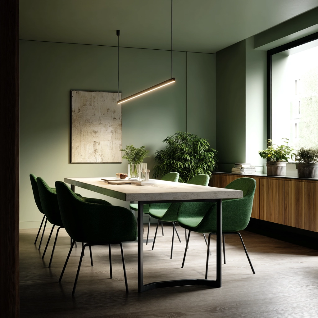 Green Dining Room Ideas 47
