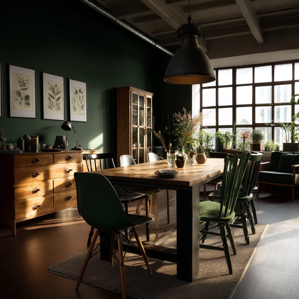 Green Dining Room Ideas 50