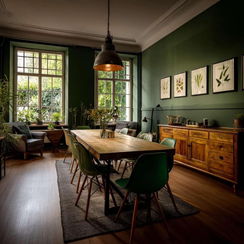 Green Dining Room Ideas 51