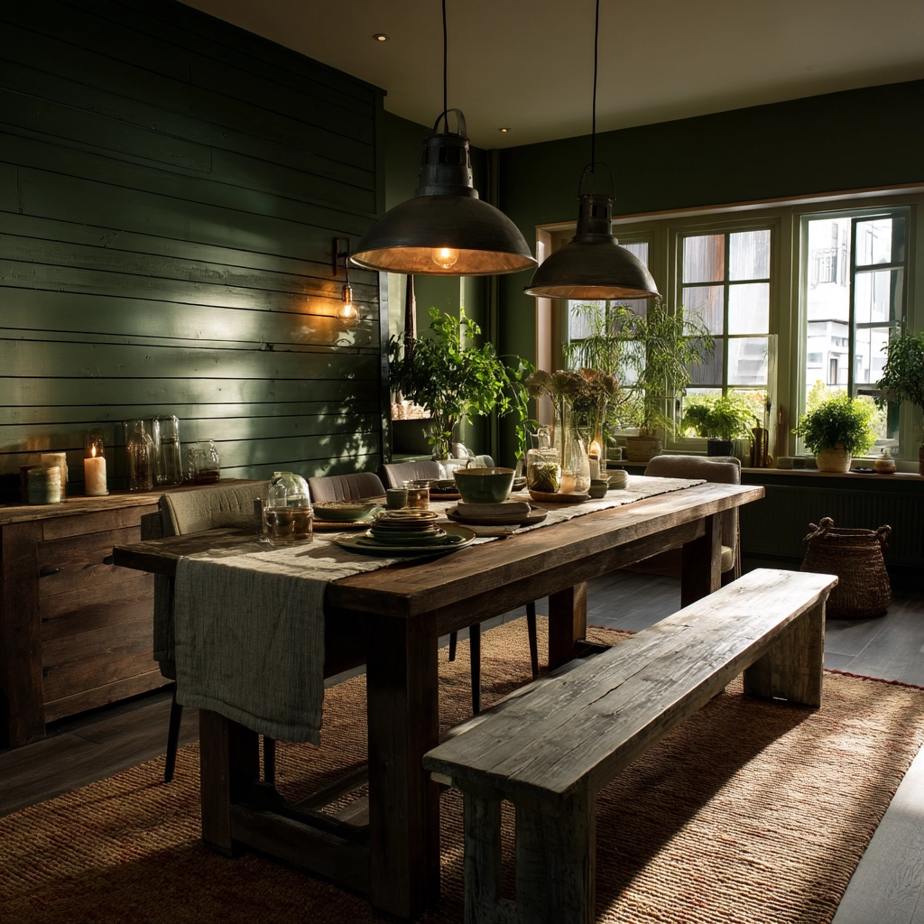 Green Dining Room Ideas 60