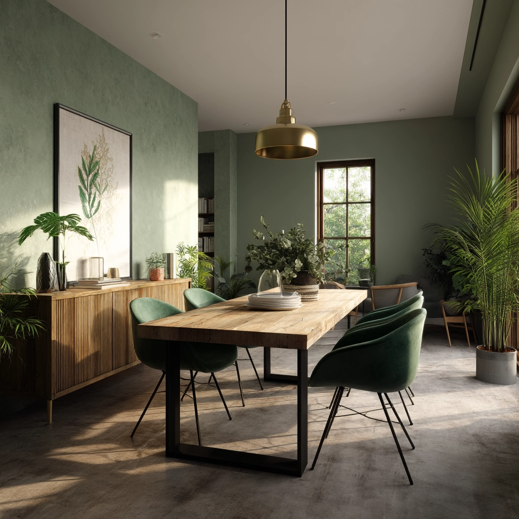 Green Dining Room Ideas 61