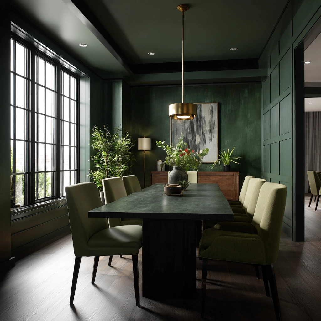 Green Dining Room Ideas 69