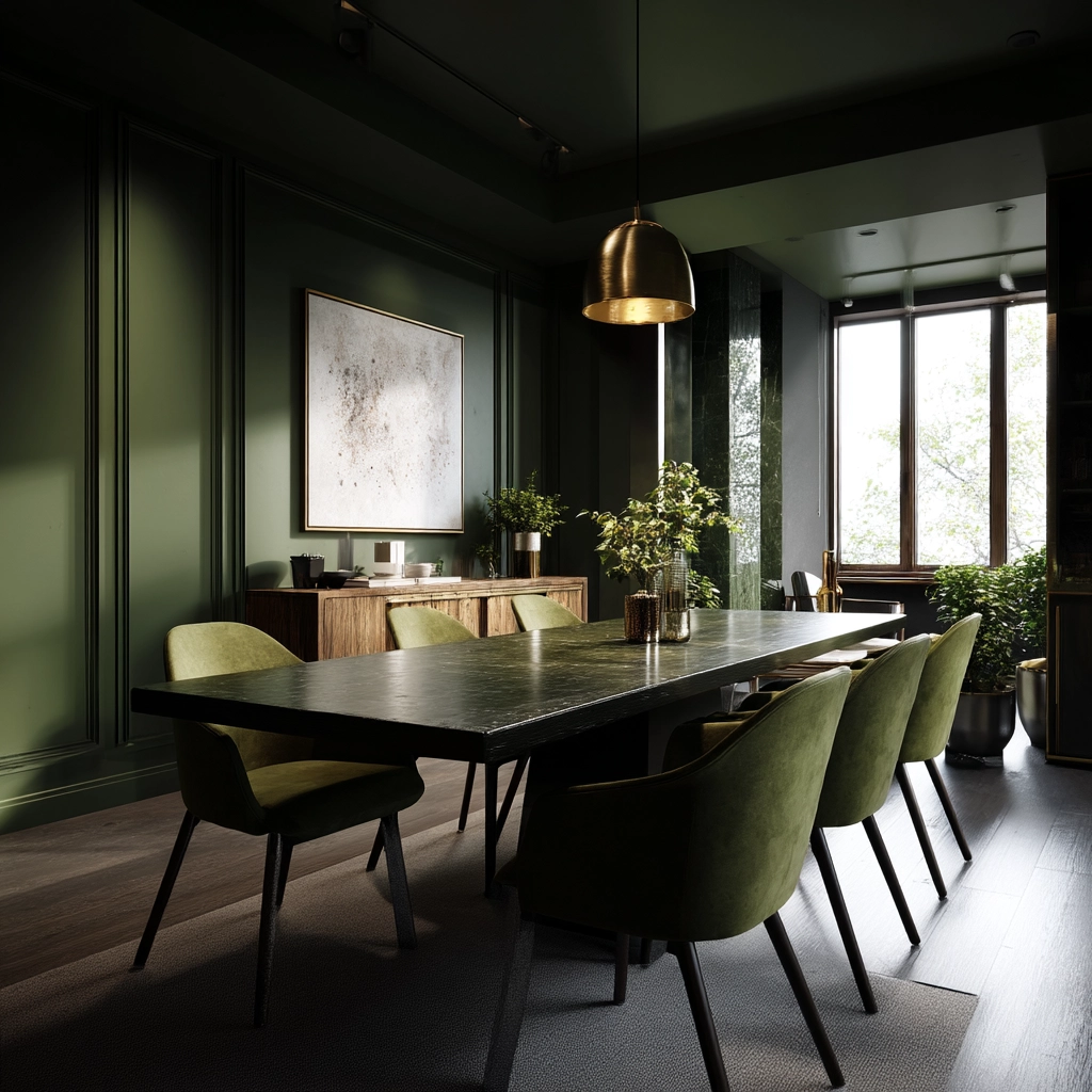 Green Dining Room Ideas 70