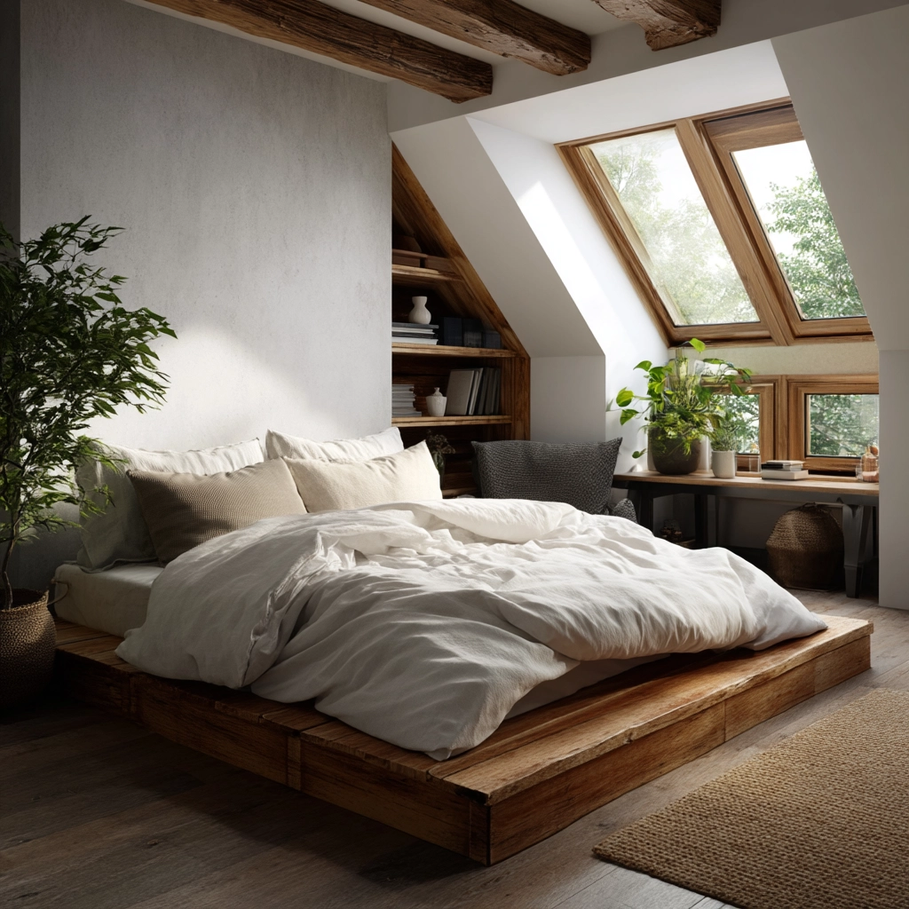 Low Ceiling Attic Bedroom 40