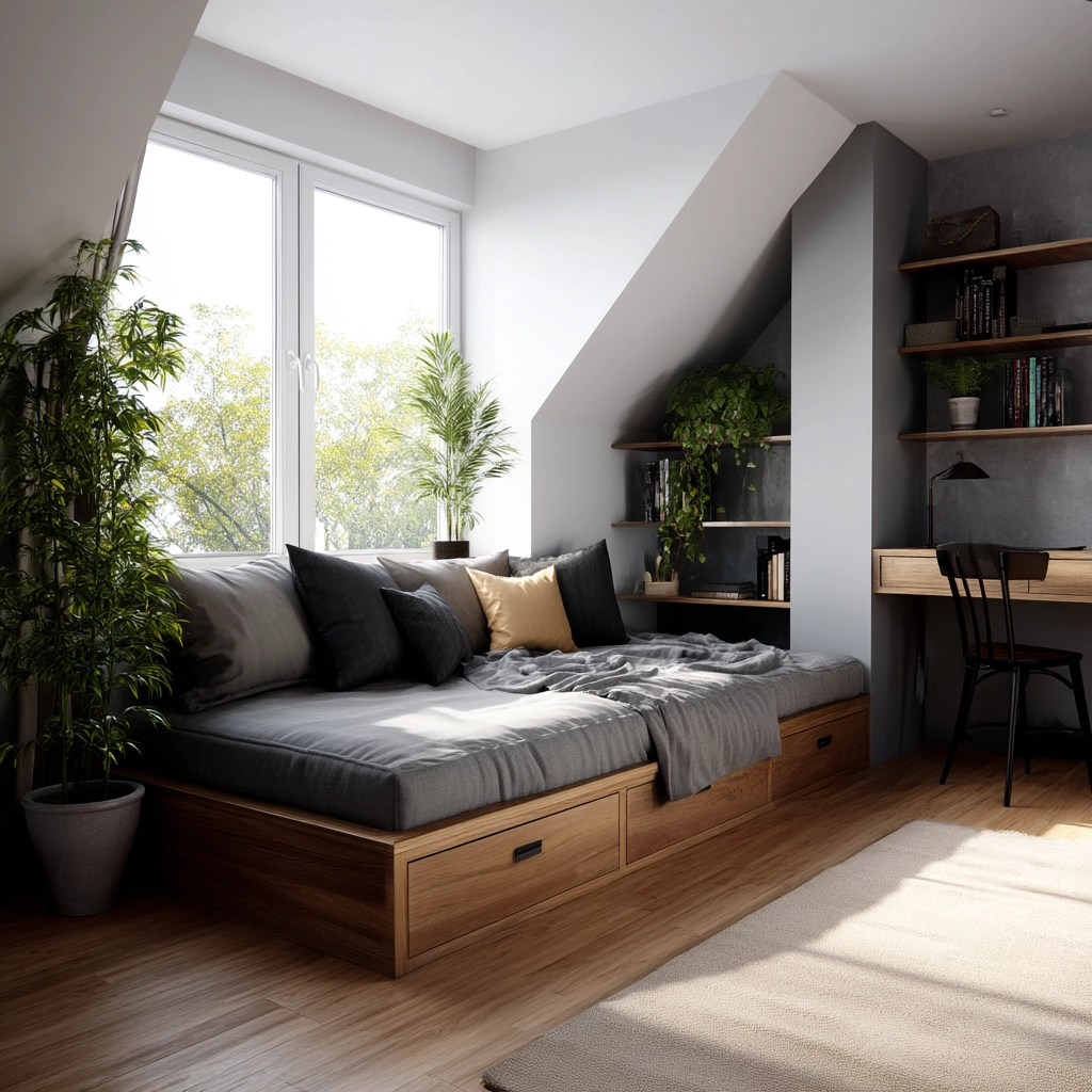 Low Ceiling Attic Bedroom 45