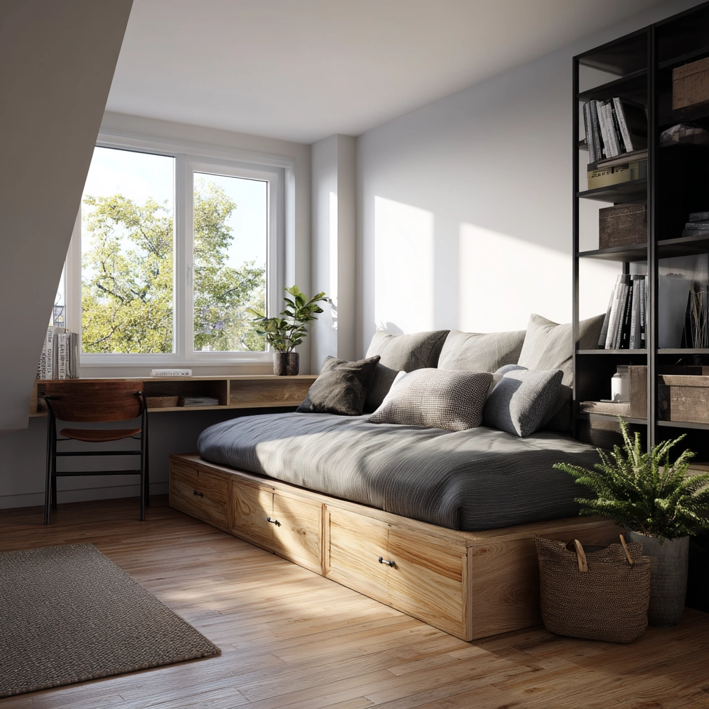 Low Ceiling Attic Bedroom 47