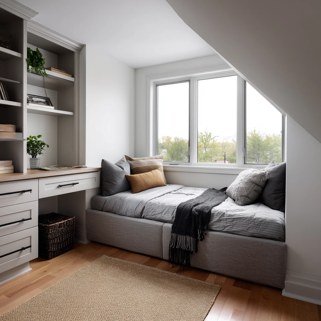 Low Ceiling Attic Bedroom 48