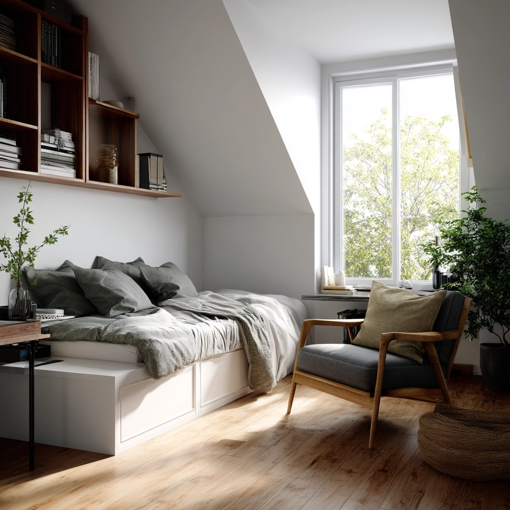 Low Ceiling Attic Bedroom 66