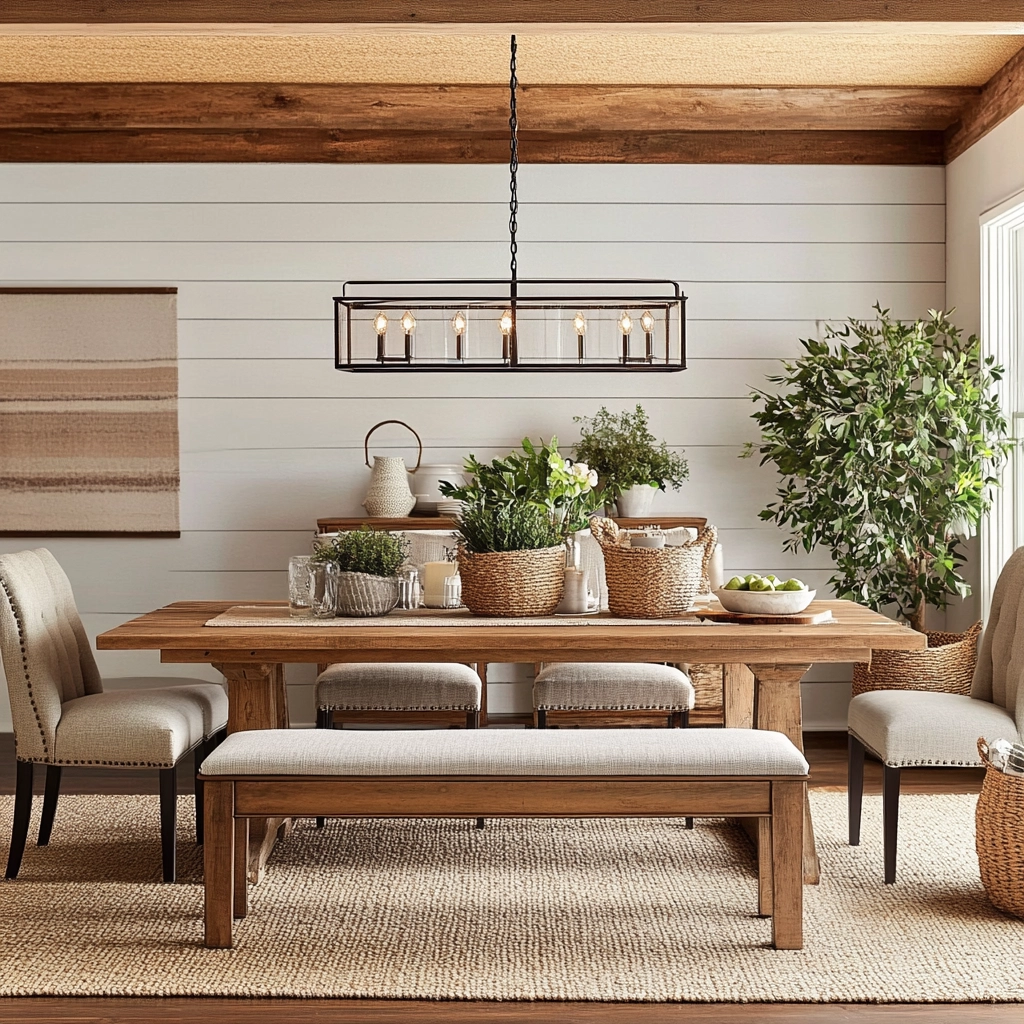 Modern Farmhouse Dining Room Ideas 23