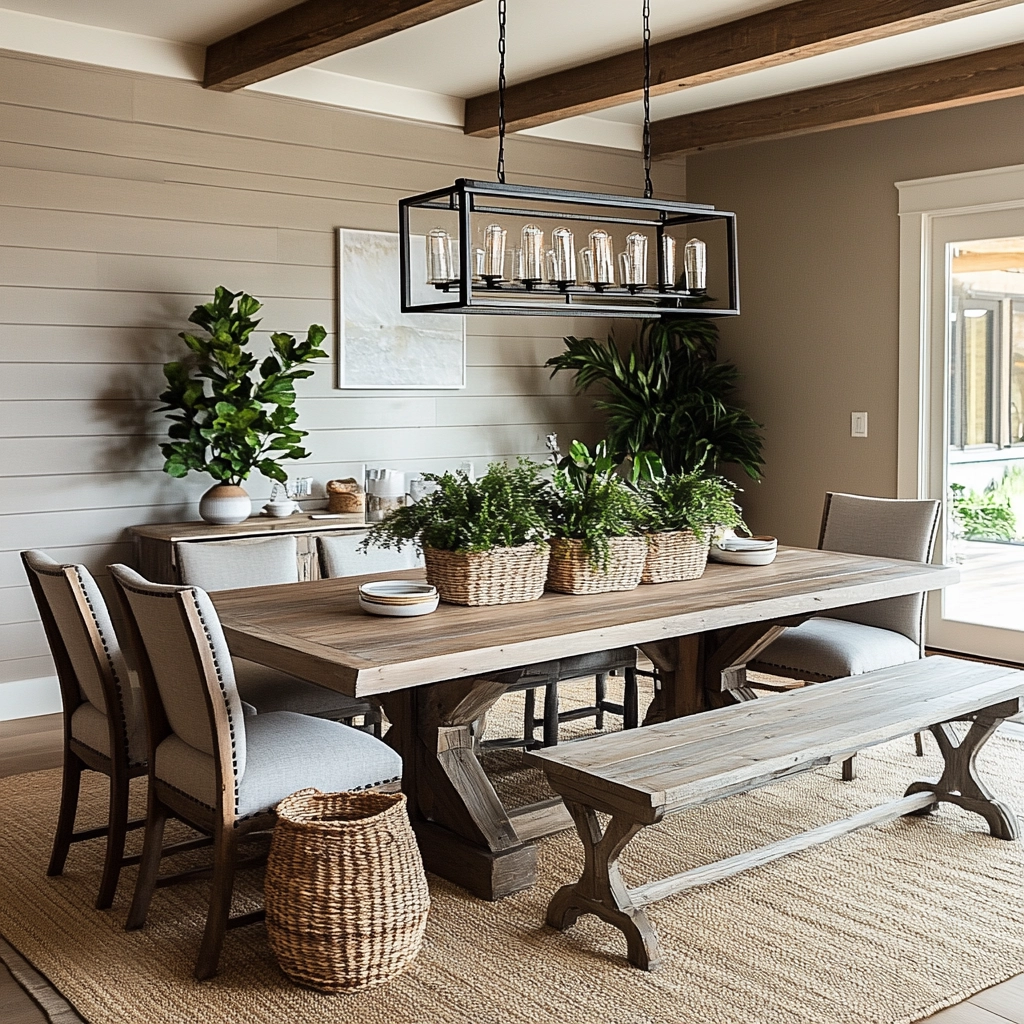 Modern Farmhouse Dining Room Ideas 37