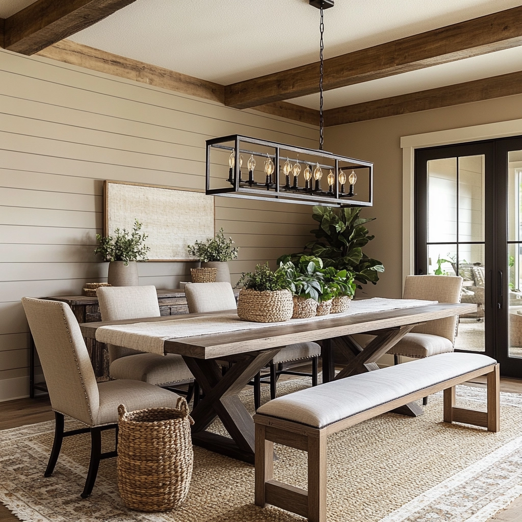 Modern Farmhouse Dining Room Ideas 53