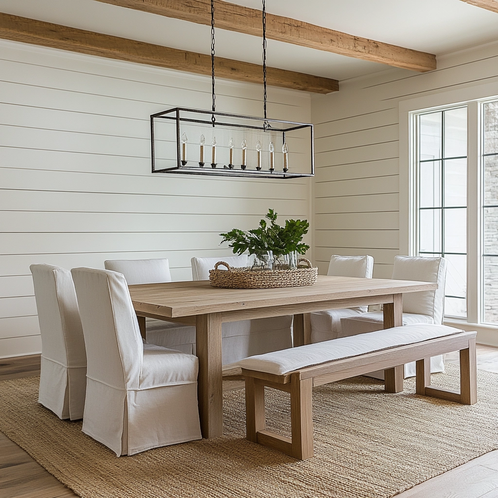 Modern Farmhouse Dining Room Ideas 75