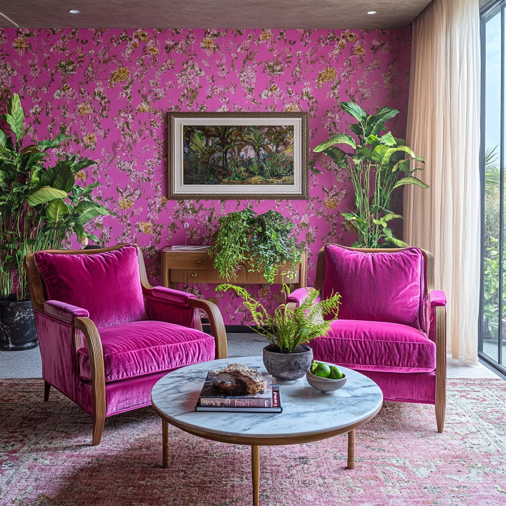 Pink Living Room Ideas 13