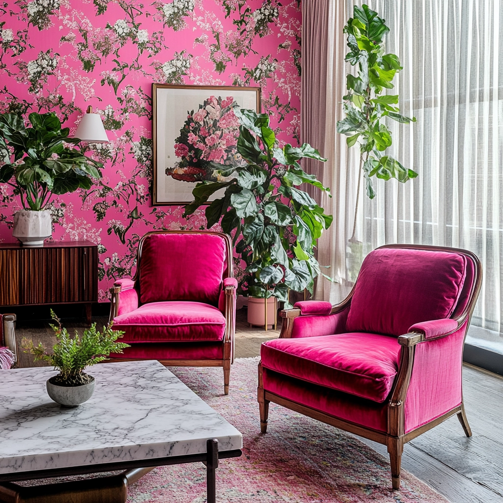 Pink Living Room Ideas 14