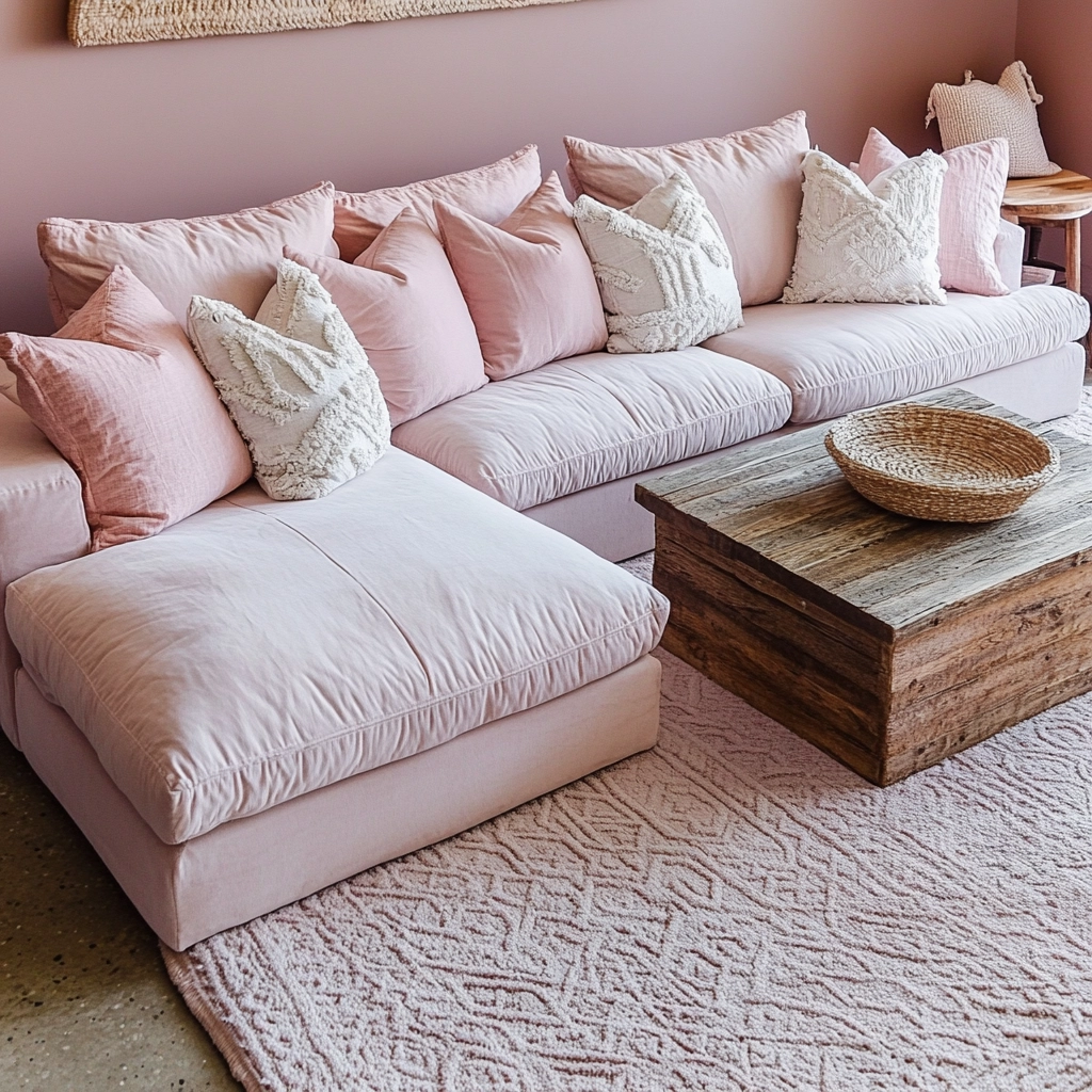Pink Living Room Ideas 20