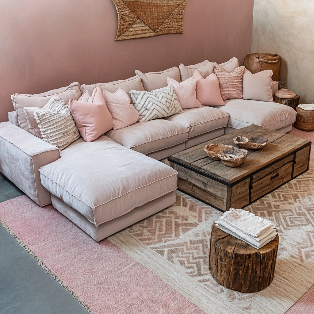 Pink Living Room Ideas 36
