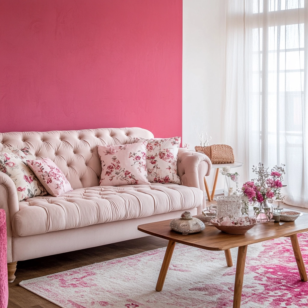 Pink Living Room Ideas 37