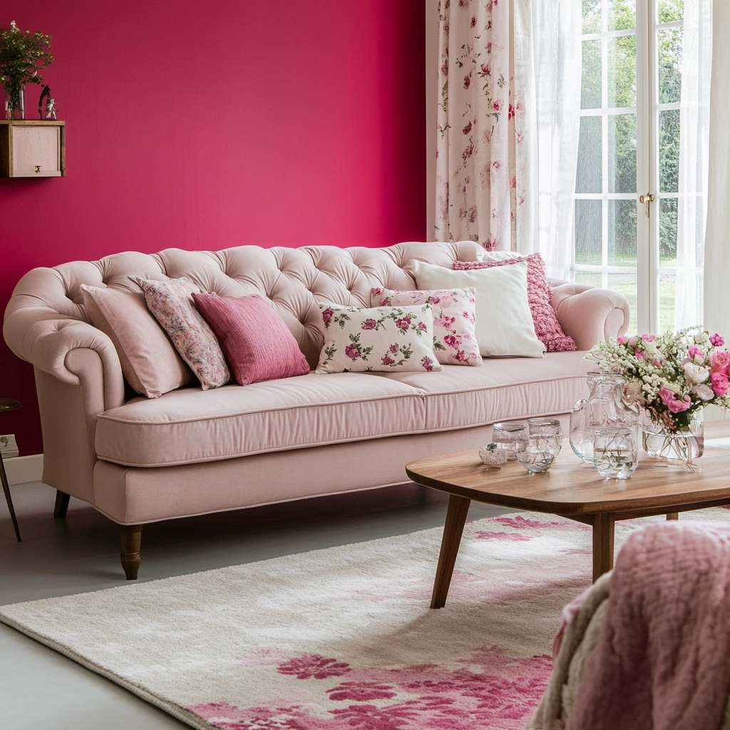 Pink Living Room Ideas 38